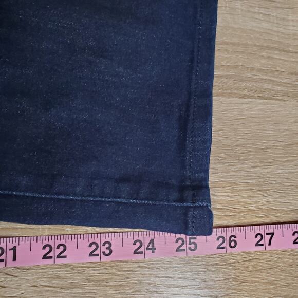 NYDJ Alina Skinny Dark Blue Pull On Ankle Cropped Slit Jeggings Size 14 - Picture 15 of 15